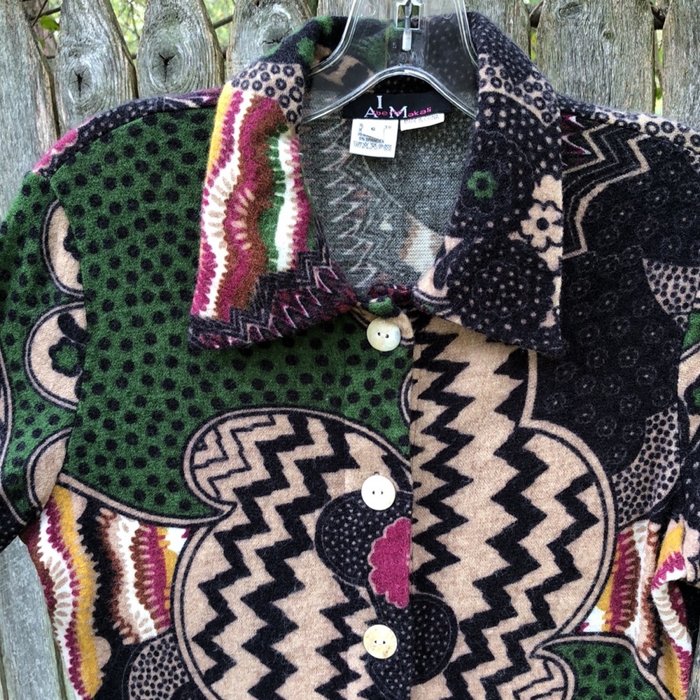 6 Duster Button Up Multicolor Patterned Dress Cra… - image 6